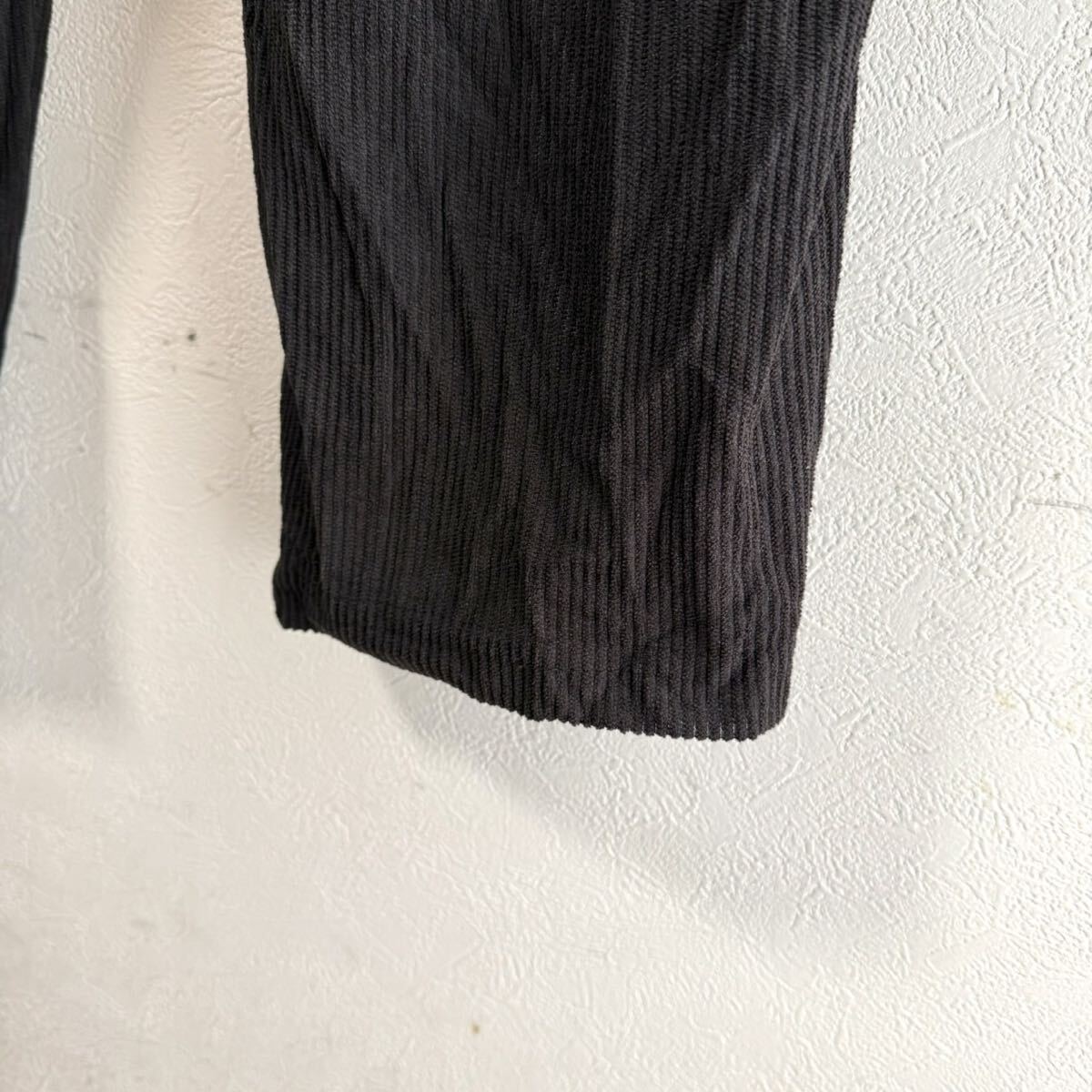 ワイドパンツ メンズ イージーパンツ リブ カジュアルパンツ ボトムス おしゃれ ブラック L_画像10