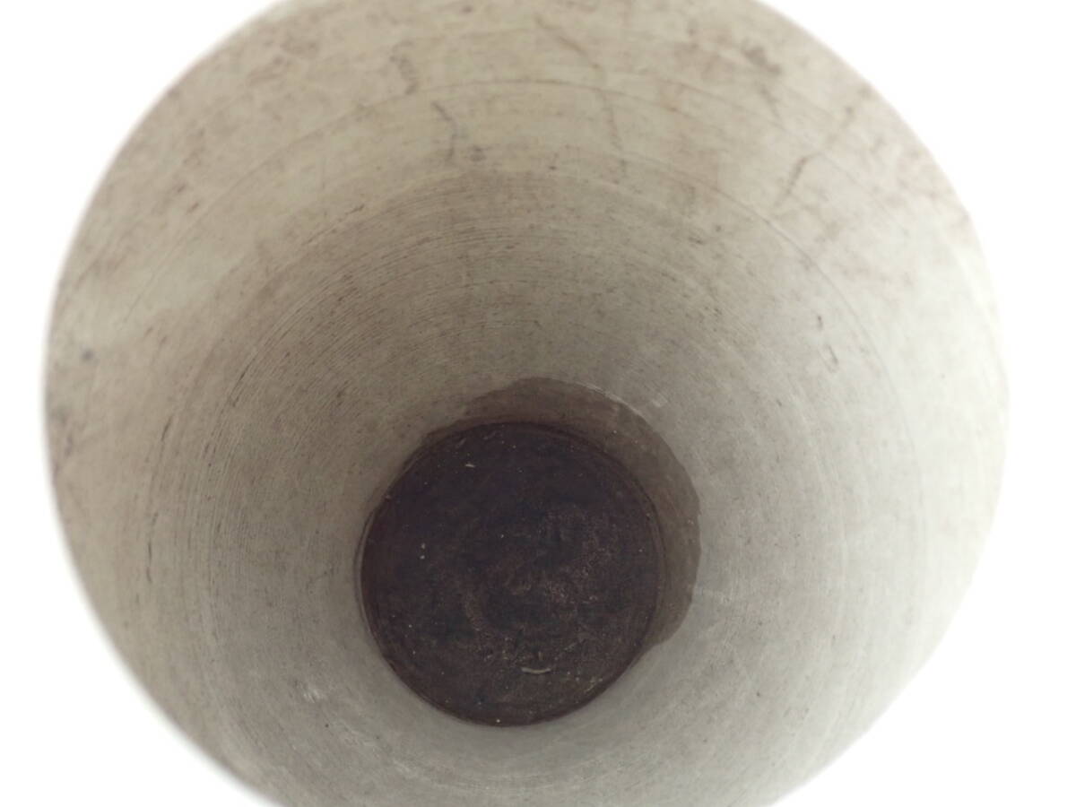 【骨董・茶道具】★瀬戸焼?伊万里焼?★★染付山水文不遊鐶花瓶 go054sb22 花道 華道_画像4