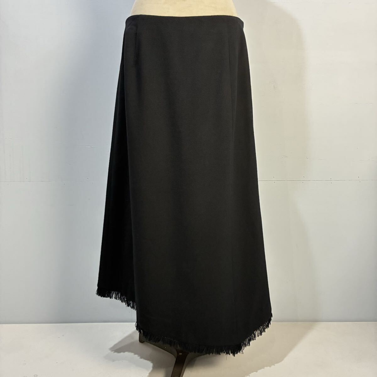 BURBERRY LONDON ロングスカート ウールスカート 三陽商会 アシンメトリーデザイン 黒 バーバリーロンドン【レターパックプラス郵送可】T_画像1