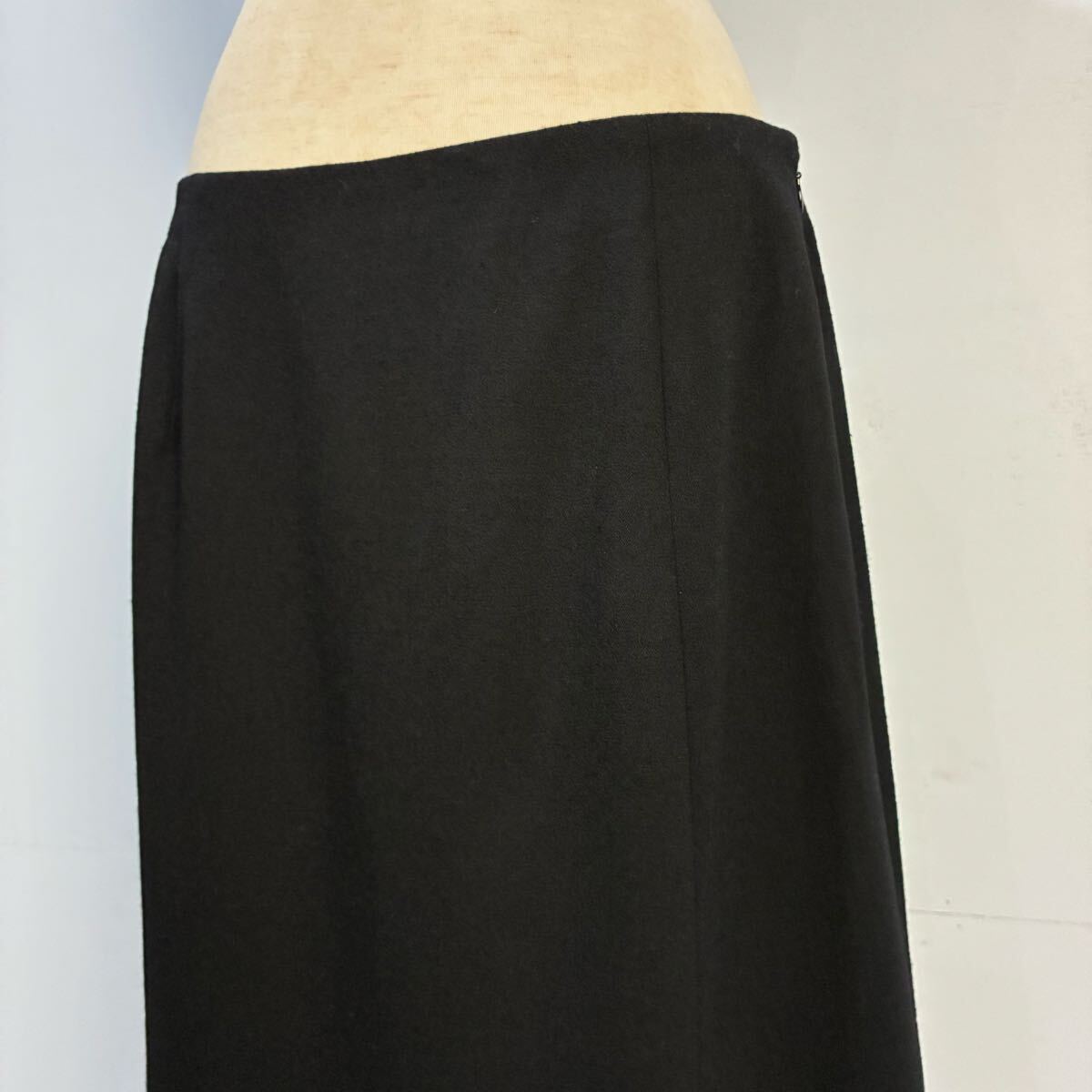 BURBERRY LONDON ロングスカート ウールスカート 三陽商会 アシンメトリーデザイン 黒 バーバリーロンドン【レターパックプラス郵送可】T_画像2