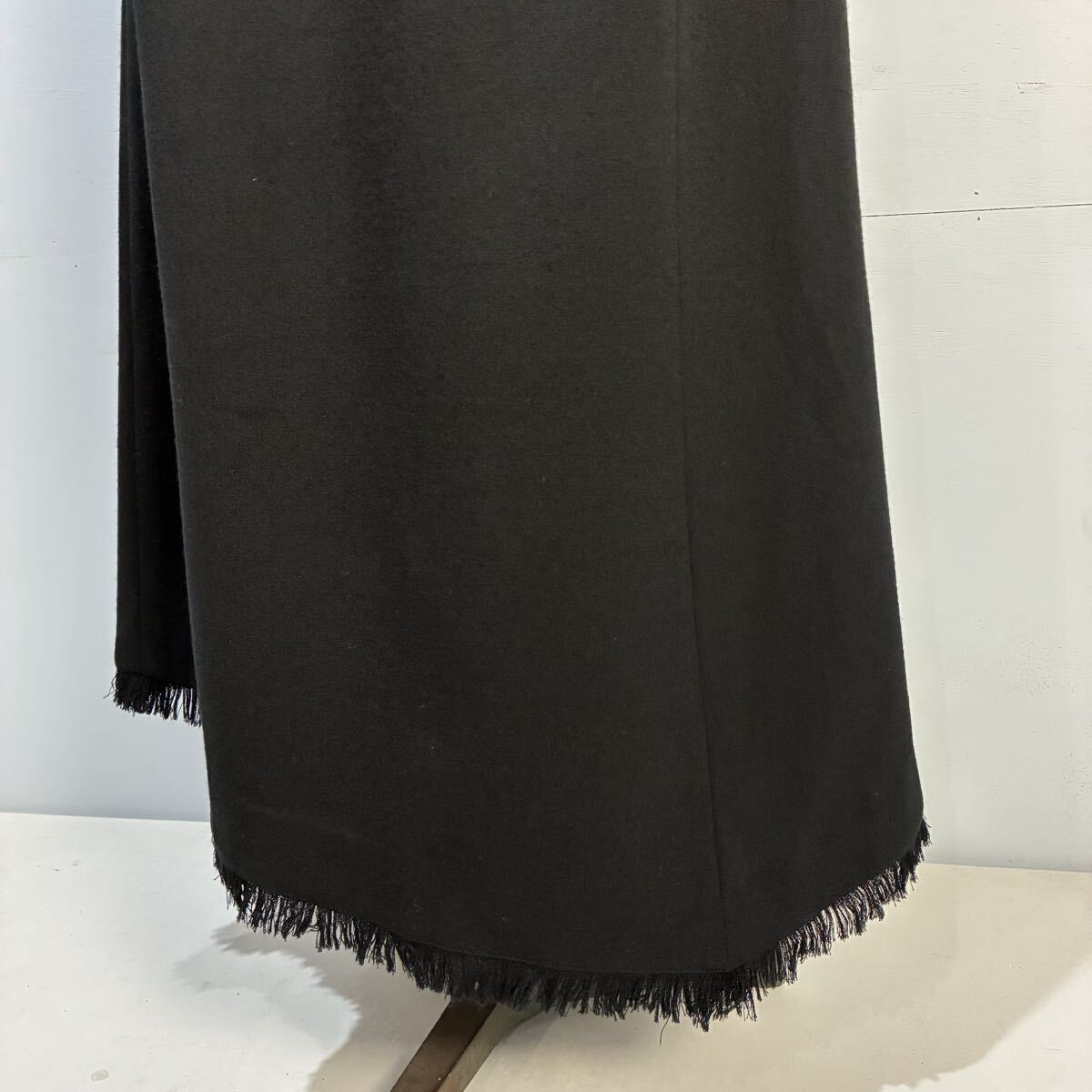 BURBERRY LONDON ロングスカート ウールスカート 三陽商会 アシンメトリーデザイン 黒 バーバリーロンドン【レターパックプラス郵送可】T_画像3