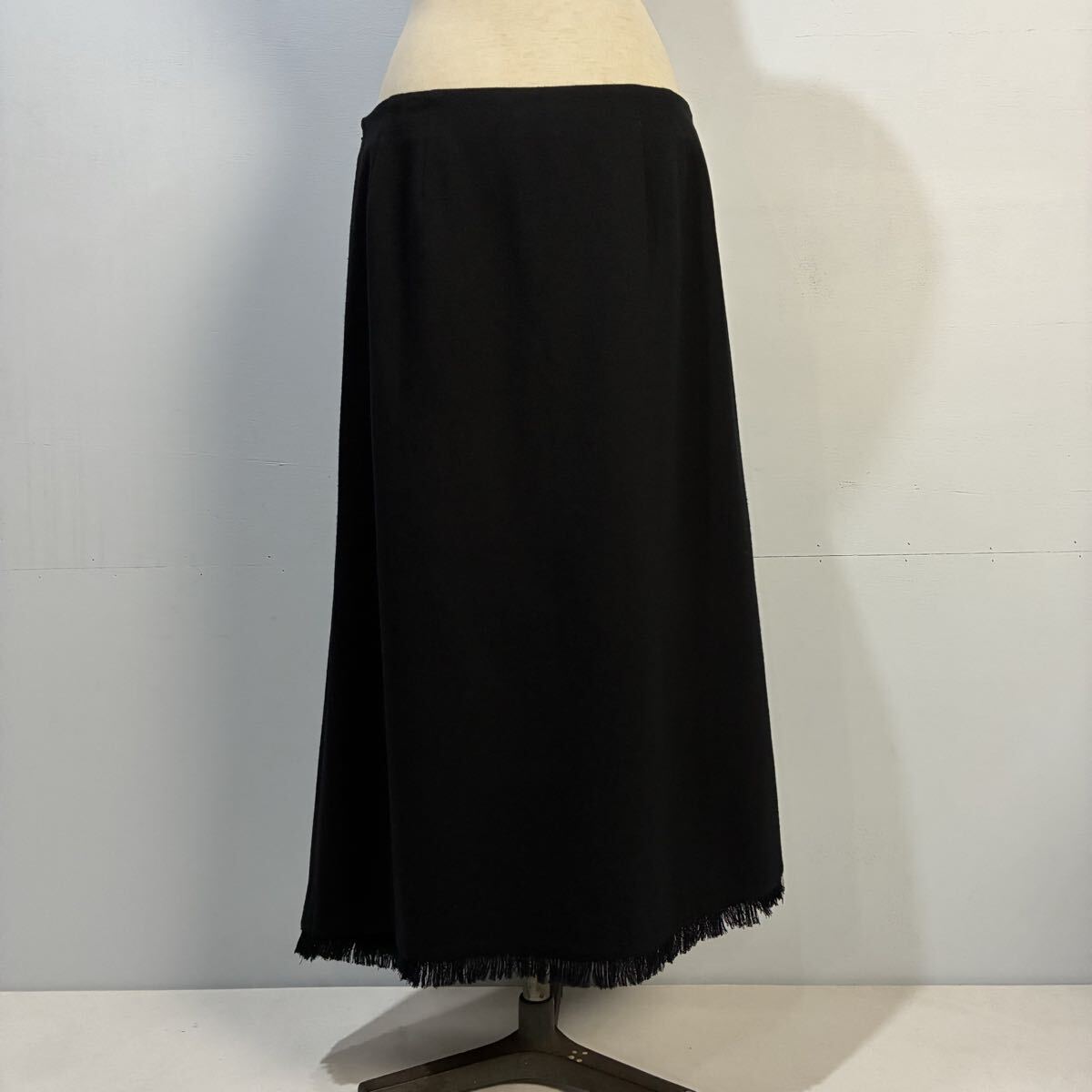BURBERRY LONDON ロングスカート ウールスカート 三陽商会 アシンメトリーデザイン 黒 バーバリーロンドン【レターパックプラス郵送可】T_画像5