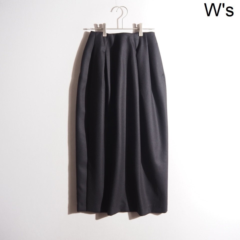 R1893P ▼AURALEE オーラリー▼ 23AW ライトメルトン ウール ロングスカート ブラック 0 / A23AS05LM LIGHT MELTON SKIRT 黒 秋冬 rb mks