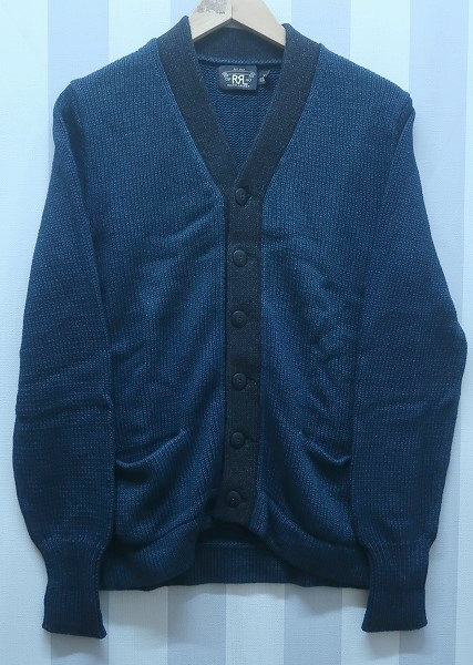 at3017/RRL индиго хлопок кардиган RR L 