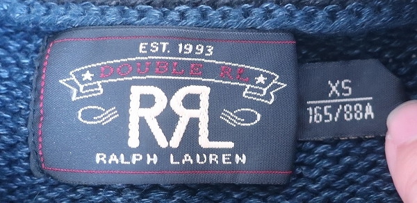 at3017/RRL индиго хлопок кардиган RR L 