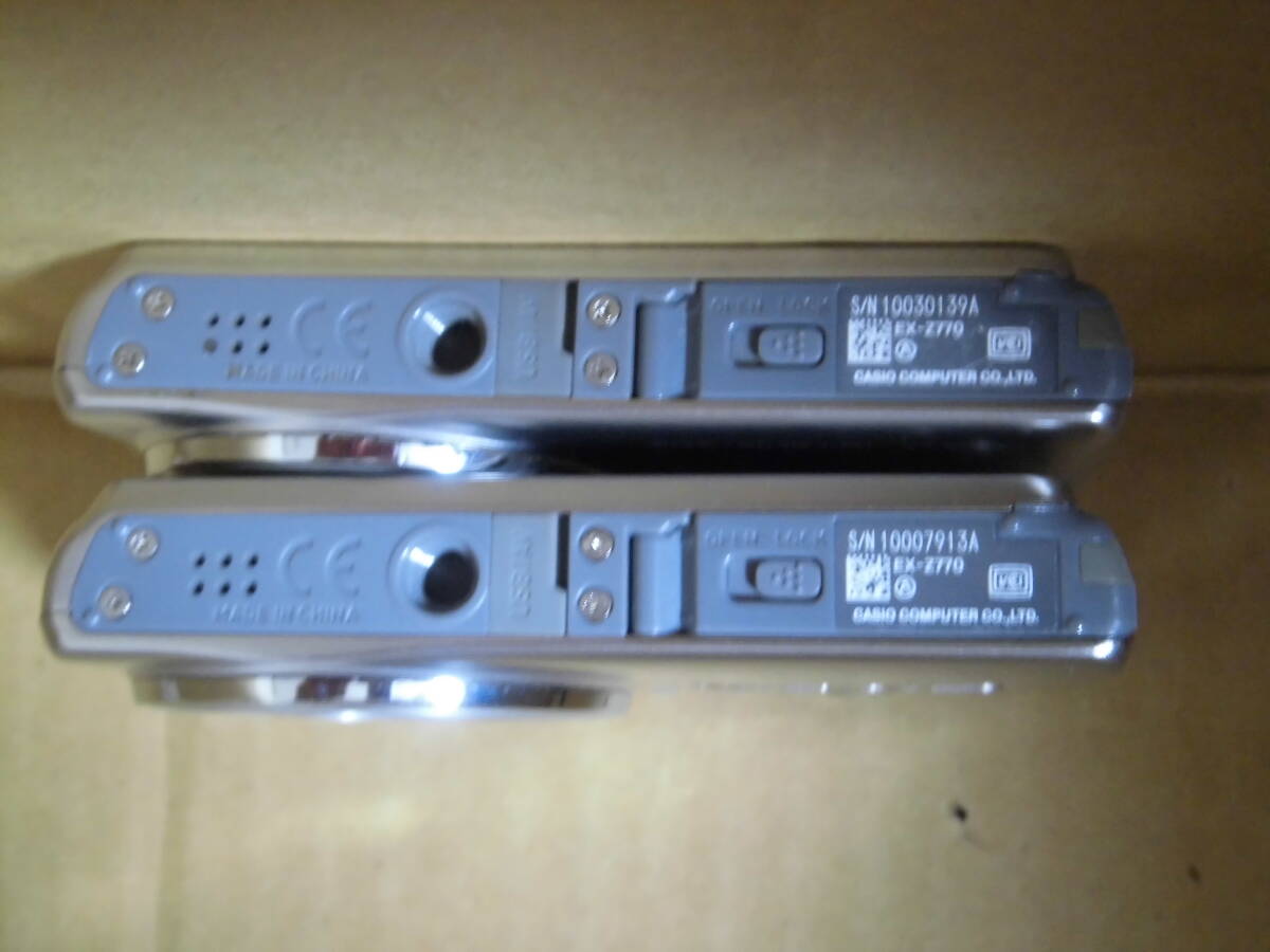 カシオ コンパクト デジタルカメラ エクシリム EX-Z770 シルバー 2臺　當時物 ②