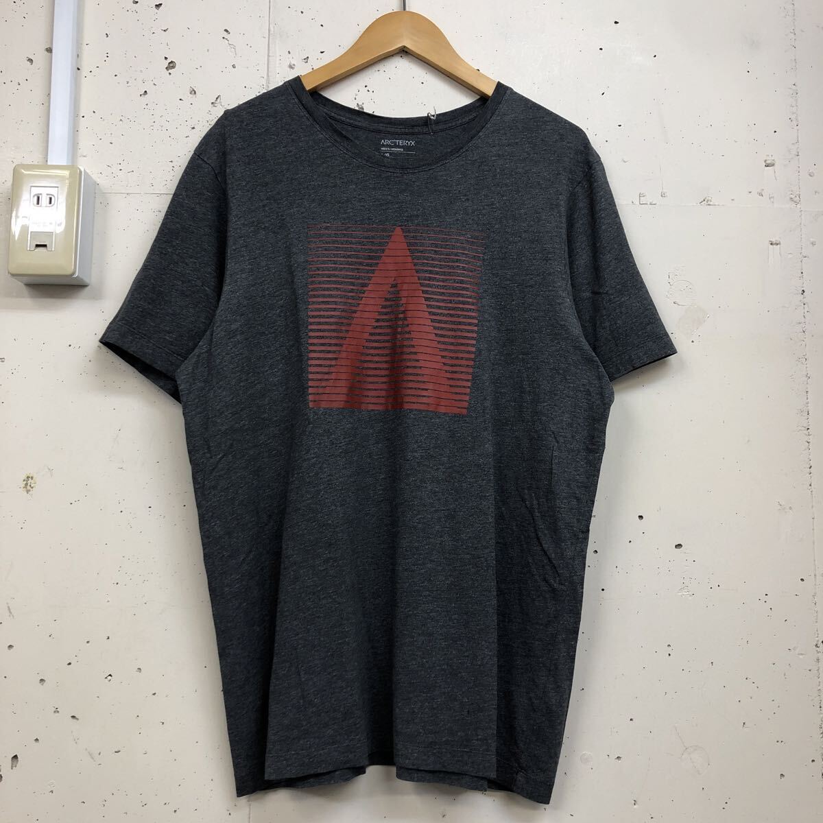 ARC'TERYX アークテリクス Tee 半袖 Tシャツ グレー メンズ サイズL プリント コットン_画像1