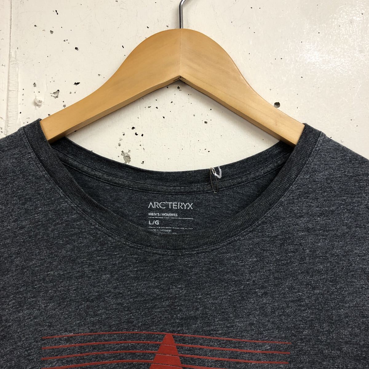 ARC'TERYX アークテリクス Tee 半袖 Tシャツ グレー メンズ サイズL プリント コットン_画像3