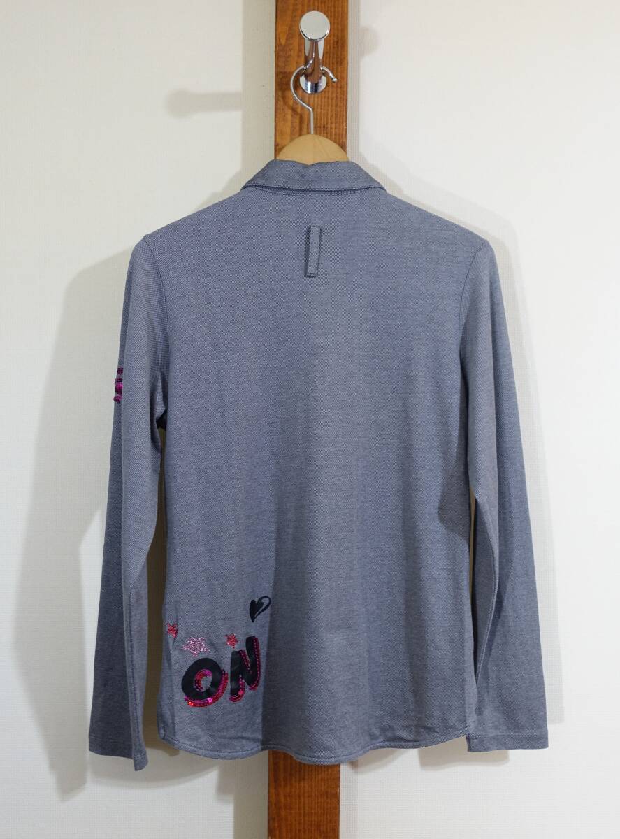 レディース★Dance With Dragon/ダンスウィズドラゴン◆ポロシャツ シャツ スパンコール使い GOLF ゴルフ ウィッツ_画像2