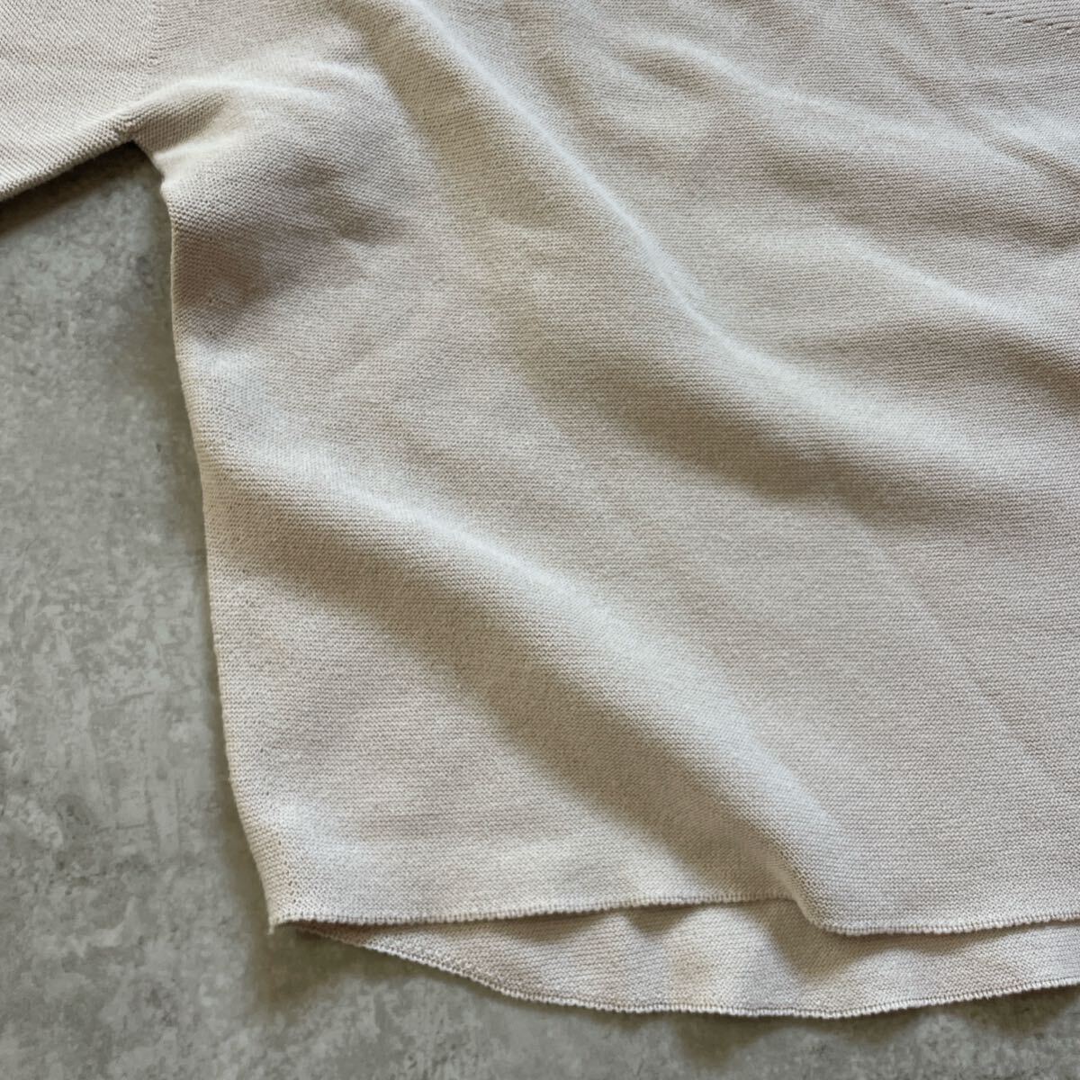 バンヤードストーム　ふんわりボリュームスリットニット　長袖　セーター　綿　0 M ドルマンスリーブ　ベージュ セーター コットン_画像6