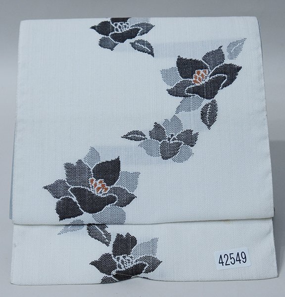 軽装帯 つけ帯 作り帯 名古屋帯 お太鼓 白色 夏用 和装着物 和装小物 簡単着付け 簡単装着 (株)安田屋 NO42549_画像1