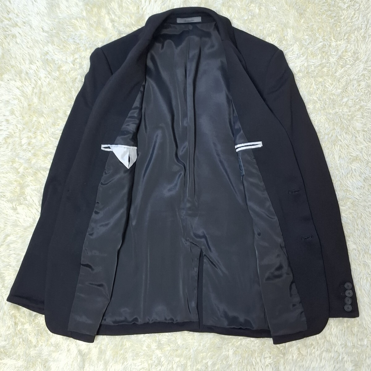 カルバンクライン CALVIN KLEIN テーラードジャケット 無地 黒 L