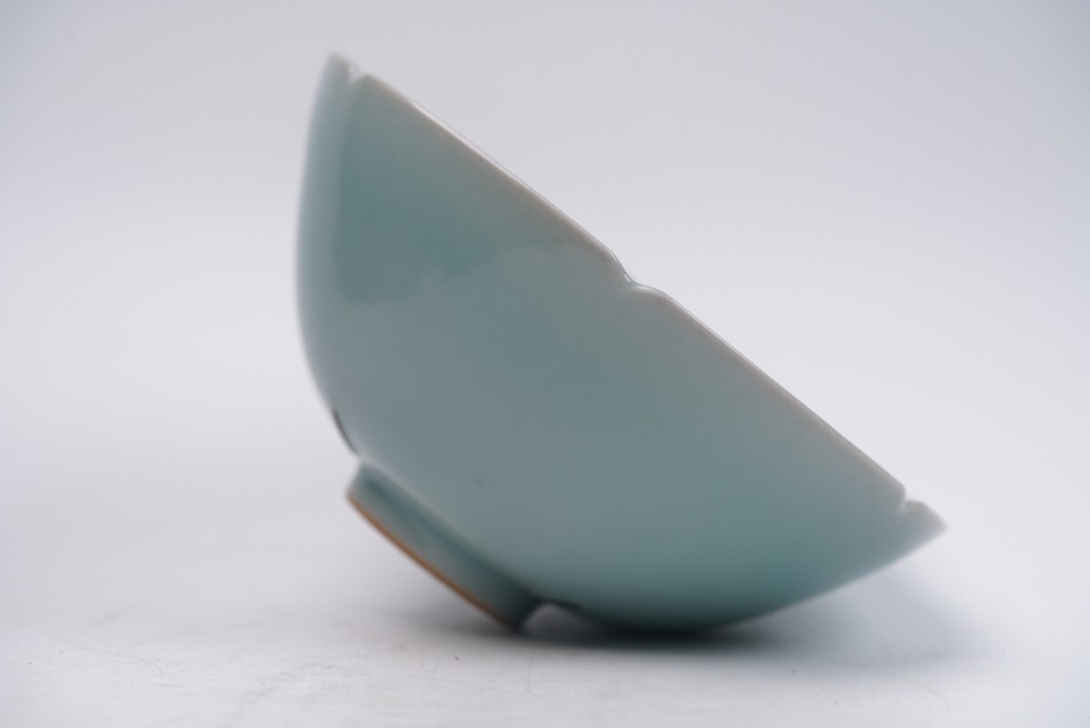 【萬藏】中國古美術(shù) 宋 龍泉窯 馬蝗絆茶碗 青磁 古美術(shù) 古玩 骨董品 唐物 時代物 當時物 置物 口徑15.5cm 高さ 7cm