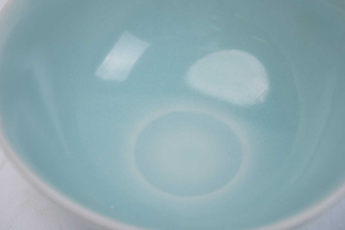 【萬藏】中國古美術(shù) 宋 龍泉窯 馬蝗絆茶碗 青磁 古美術(shù) 古玩 骨董品 唐物 時代物 當時物 置物 口徑15.5cm 高さ 7cm