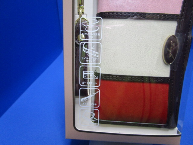 Natural design iPhone12mini блокнот type кейс Layla розовый красный PU кожа с ремешком . подставка функция натуральный дизайн