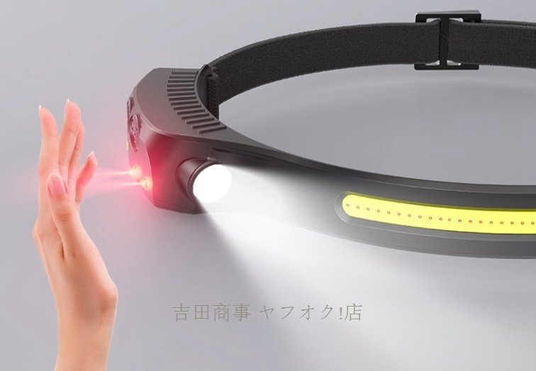 ☆新品最強(qiáng) 充電式 ヘッドライト LED ヘッドランプ ライト 自転車 釣り ヘルメット センサーライト 屋外 センサー 懐中電燈