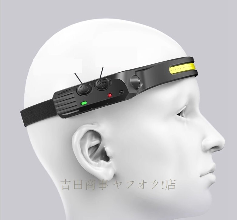 ☆新品最強(qiáng) 充電式 ヘッドライト LED ヘッドランプ ライト 自転車 釣り ヘルメット センサーライト 屋外 センサー 懐中電燈