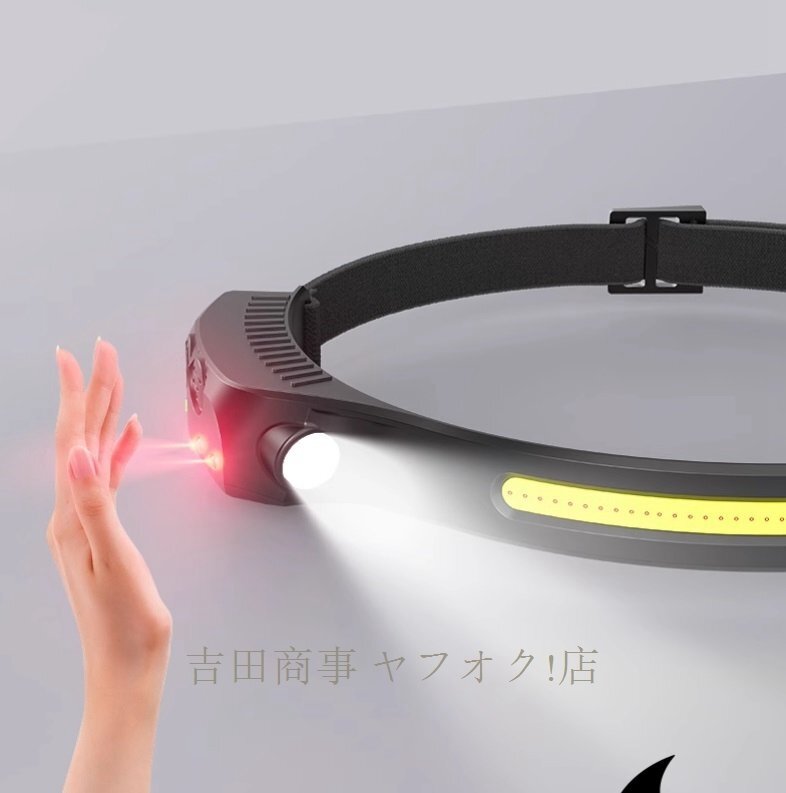 ☆新品最強(qiáng) 充電式 ヘッドライト LED ヘッドランプ ライト 自転車 釣り ヘルメット センサーライト 屋外 センサー 懐中電燈