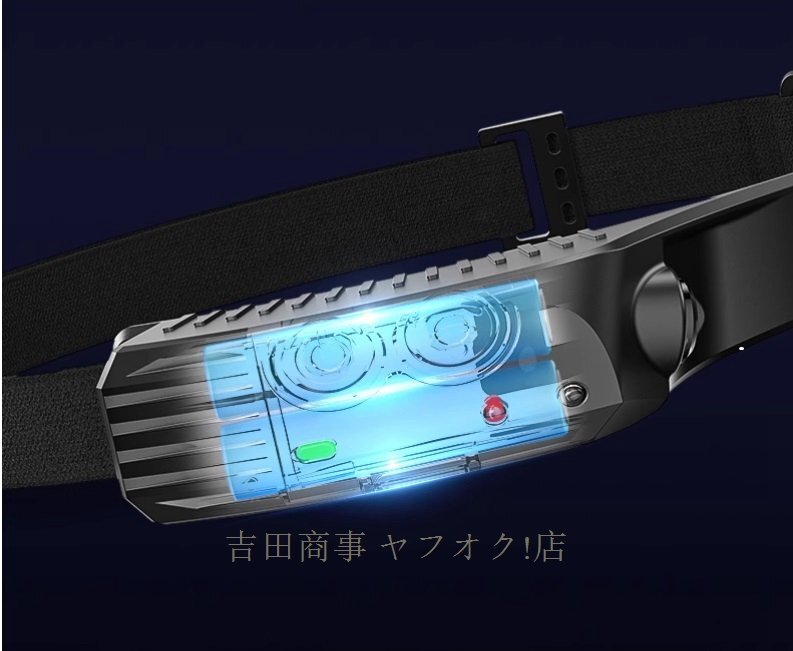 ☆新品最強(qiáng) 充電式 ヘッドライト LED ヘッドランプ ライト 自転車 釣り ヘルメット センサーライト 屋外 センサー 懐中電燈