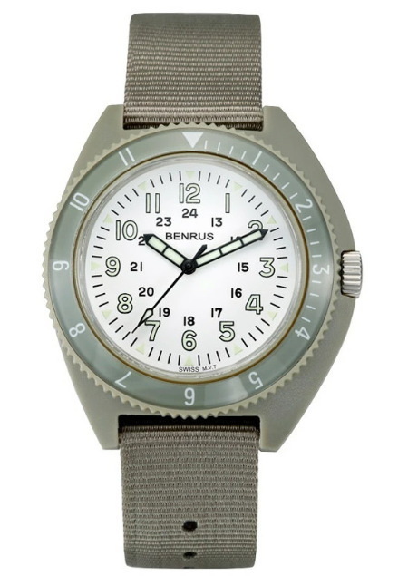 新品 アメリカ軍採用 BENRUS ベンラス TYPE3 タイプ3 復刻モデル クォーツ腕時計 ミリタリーウォッチ TYPE-3 SAGE WHITE 20,900円