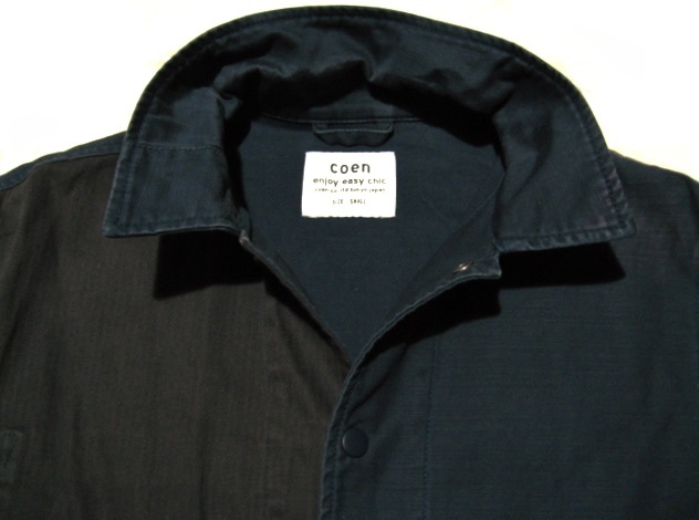 Coen コーエン S 紺色系 ジャケット コットン レーヨン_画像2