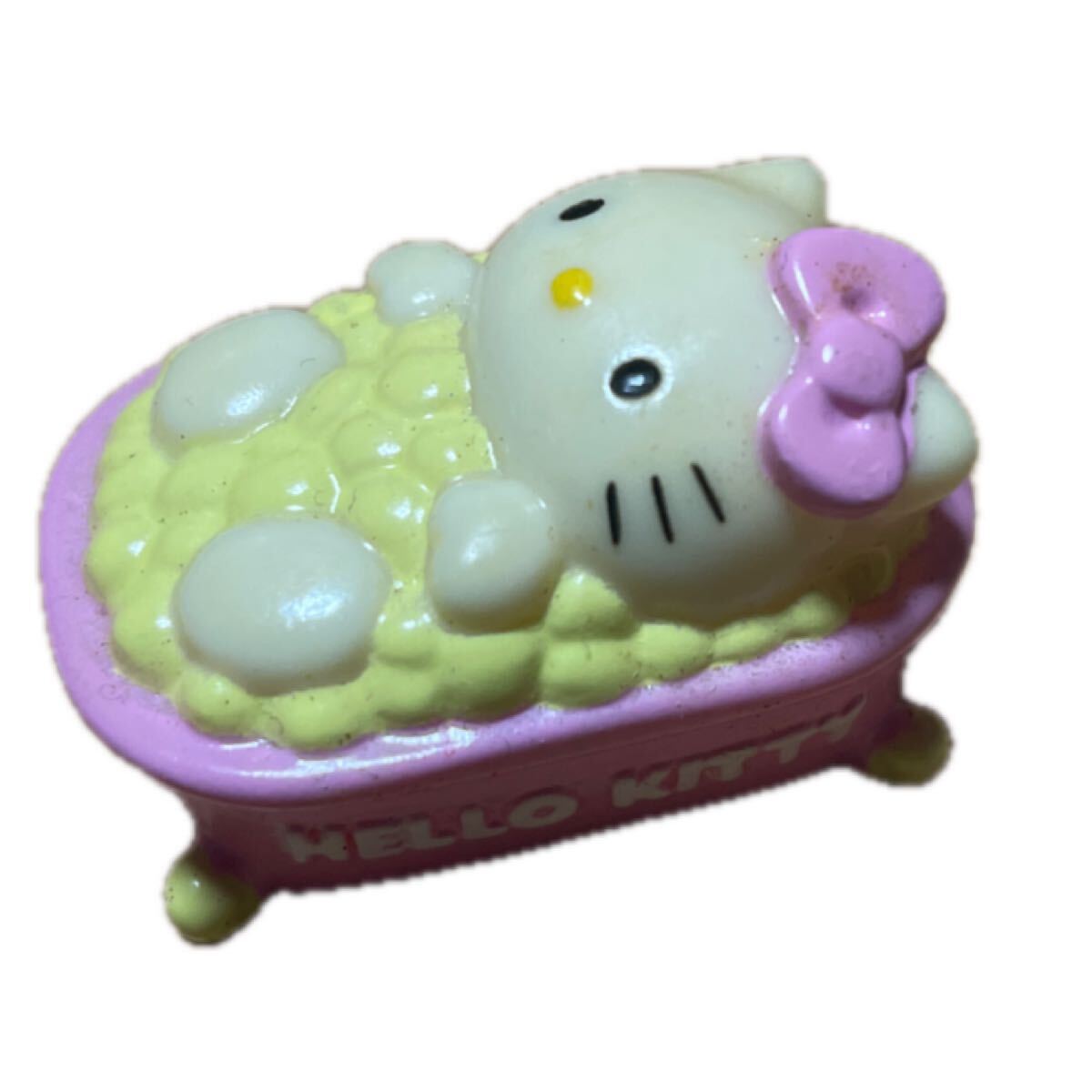 2003 希少！非売品　キティちゃんお風(fēng)呂フィギュア キティとバスタブ　100円?最落無し　USED F3