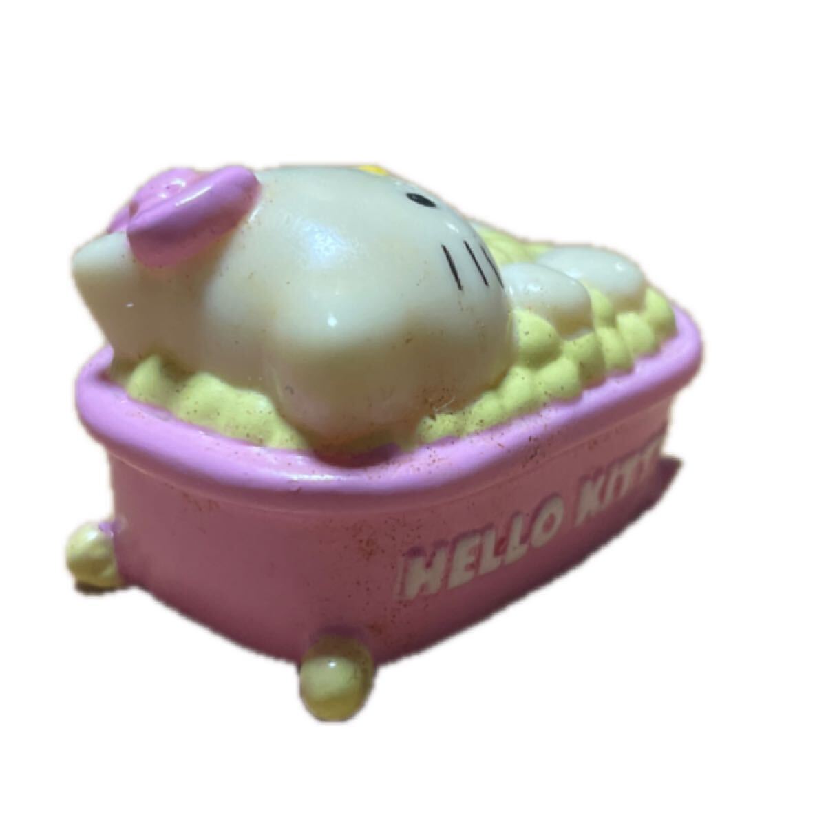 2003 希少！非売品　キティちゃんお風(fēng)呂フィギュア キティとバスタブ　100円?最落無し　USED F3