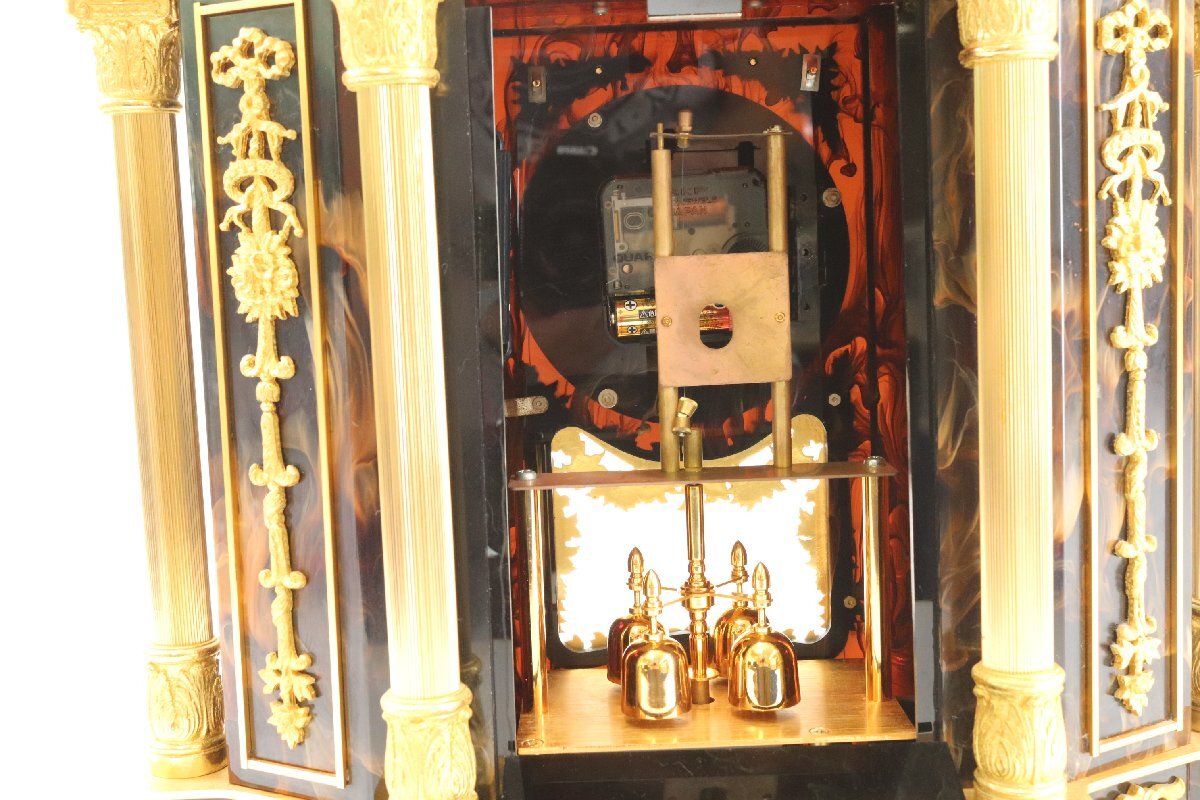 SEIKO セイコー QZ712 クオーツ 置き時(shí)計(jì) ヴィンテージ アンティーク アナログ ゴールドカラー 動(dòng)作確認(rèn)済み 2364-SM