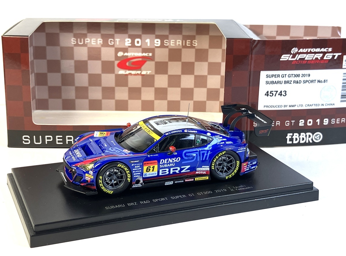 EBBRO 1/43 SUBARU BRZ R&D SPORT SUPER GT GT300 2019 No.61