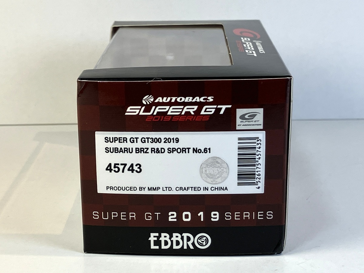 EBBRO 1/43 SUBARU BRZ R&D SPORT SUPER GT GT300 2019 No.61