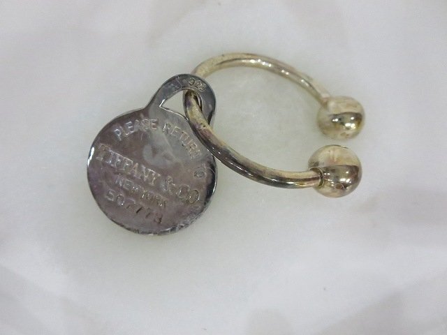 Tiffany & Co. ラウンド タグ スクリューボール キーリング リターン トゥ ティファニー [507773] 925 服飾品 ※変色あり /中古品 V23.0