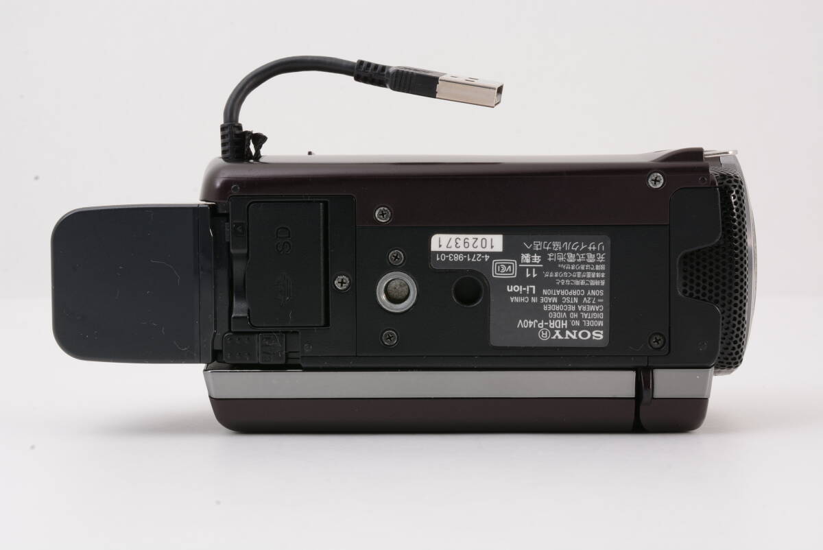 ソニー SONY HANDYCAM HDR-PJ40V ハンディカム 茶 ブラウン デジタルビデオカメラ 充電ケーブル付 管MM2915
