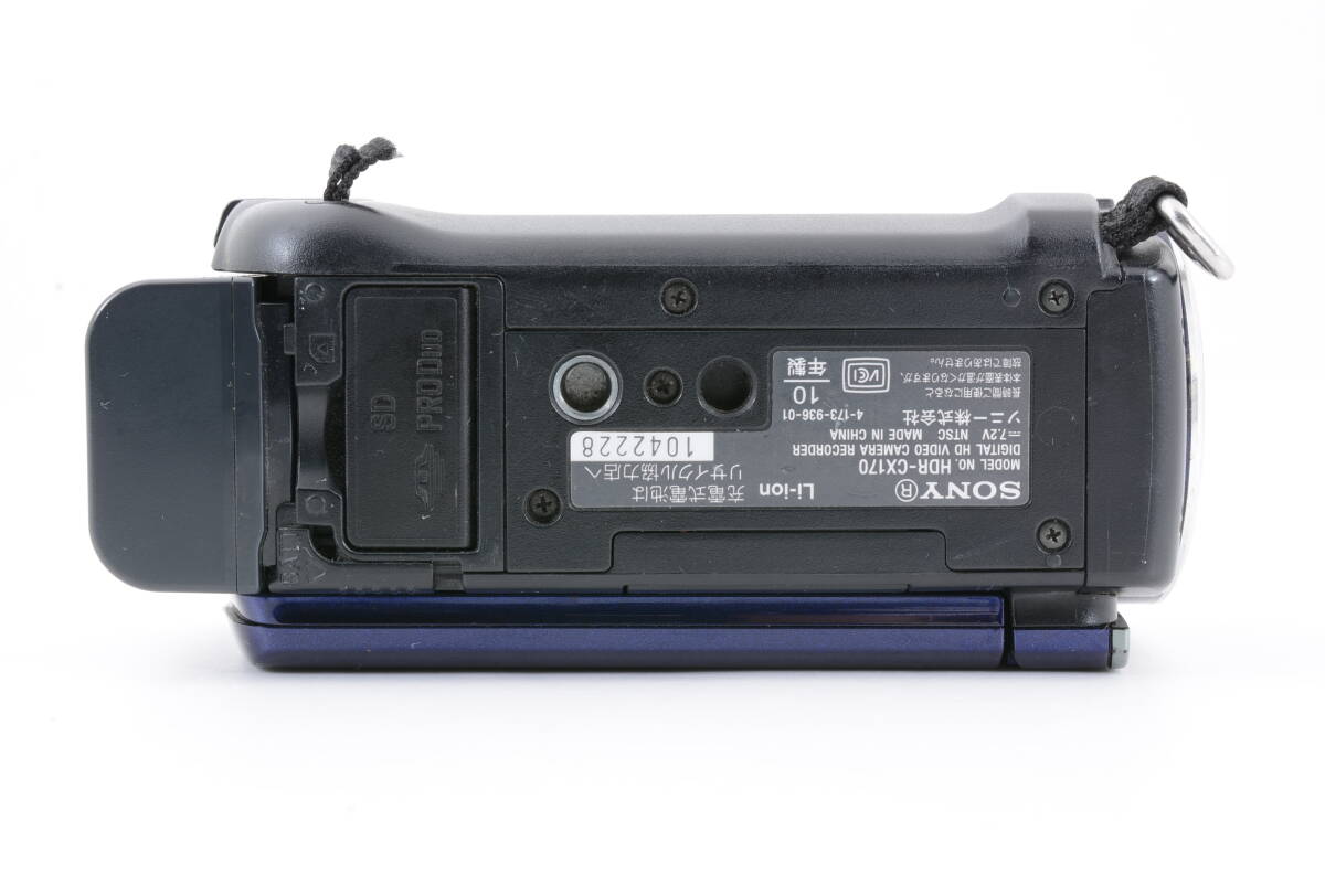 動作品 ソニー SONY HANDYCAM HDR-CX170 ハンディカム 青 ブルー デジタルビデオカメラ 管MM2929
