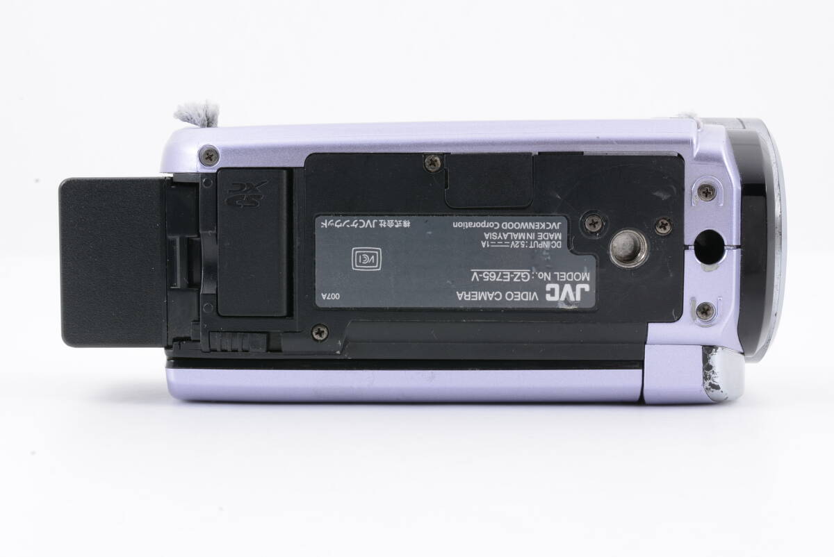 動(dòng)作品 JVC ケンウッド KENWOOD Everio GZ-E765-V 紫 バイオレット デジタルビデオカメラ 充電ケーブル付 管MM2936