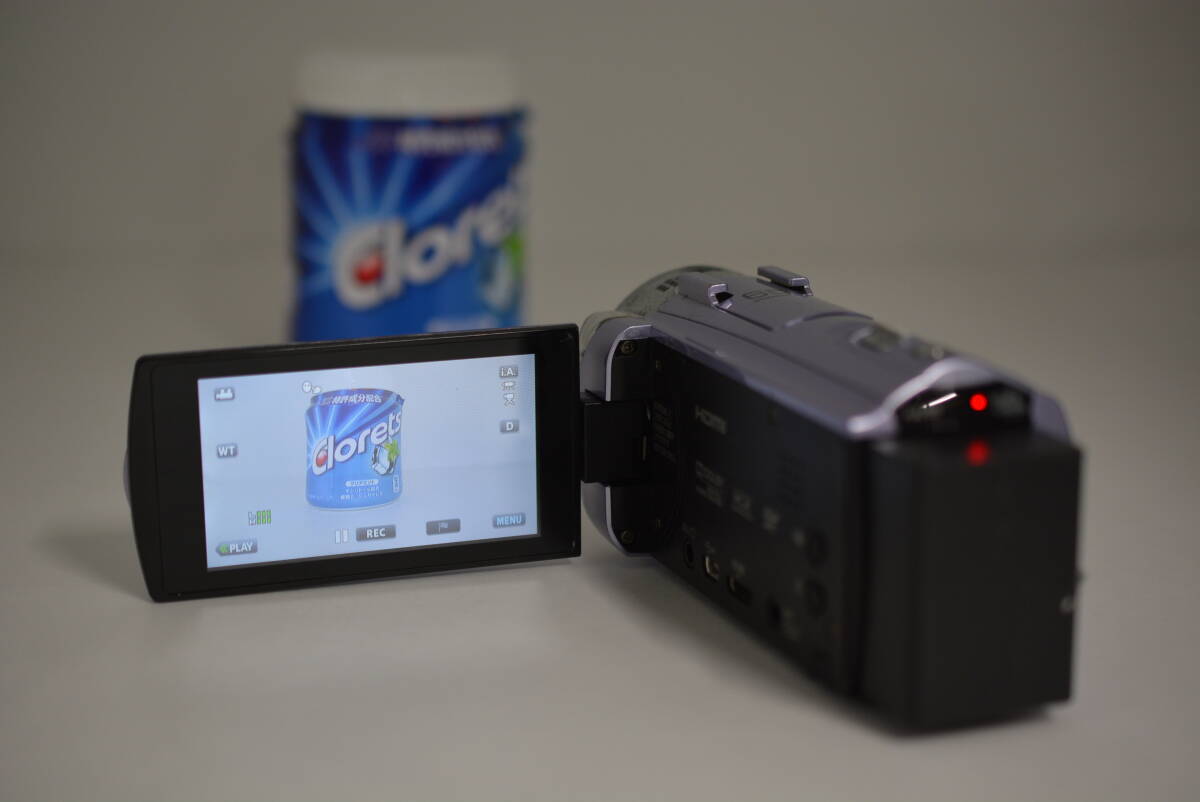 動(dòng)作品 JVC ケンウッド KENWOOD Everio GZ-E765-V 紫 バイオレット デジタルビデオカメラ 充電ケーブル付 管MM2936