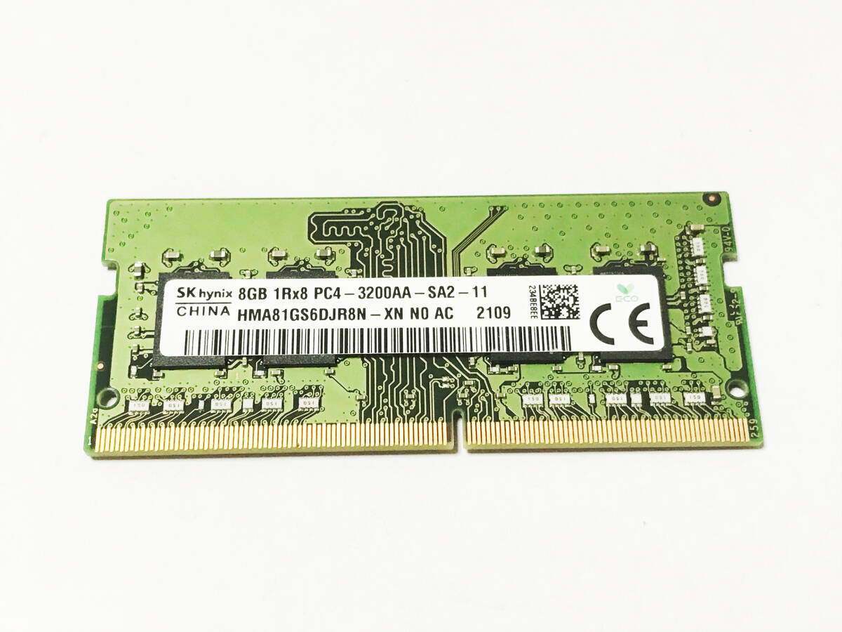 SK hynix 8GB ★ 1Rx8 PC4-3200AA 8GB DDR4 260ピン ノートパソコン用メモリ★ 動作確認済 ★ PC4-3200AA-SA2-11