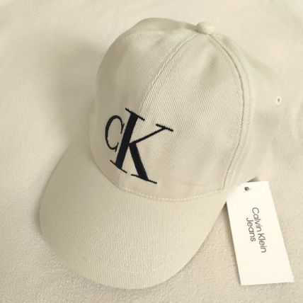 【新品】カルバンクライン Calvin Klein CKロゴキャップ 帽子 ハット ベースボールキャップ メンズ レディース ホワイトベージュ 男女兼用_画像1