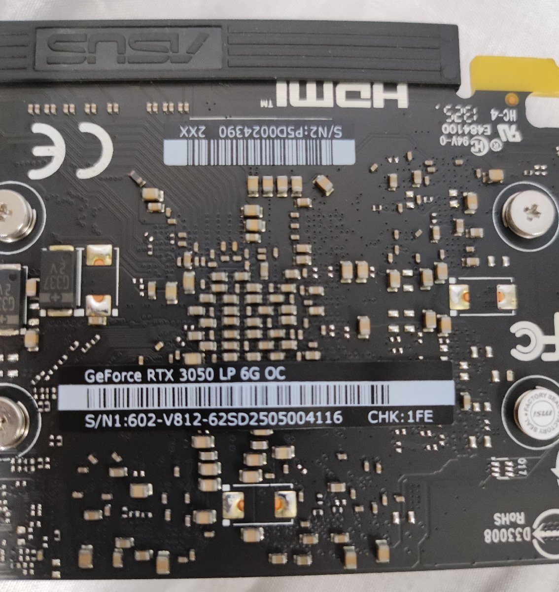 【サイコム】 MSI GeForce RTX 3050 LP 6G OC (GeForce RTX3050) @Used@ M20250925a