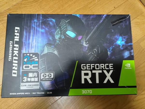 ＃GALAX GEFORCE RTX3070-E8GB/OC/DF2　DDR6 動(dòng)作確認(rèn)済み　美品中古品