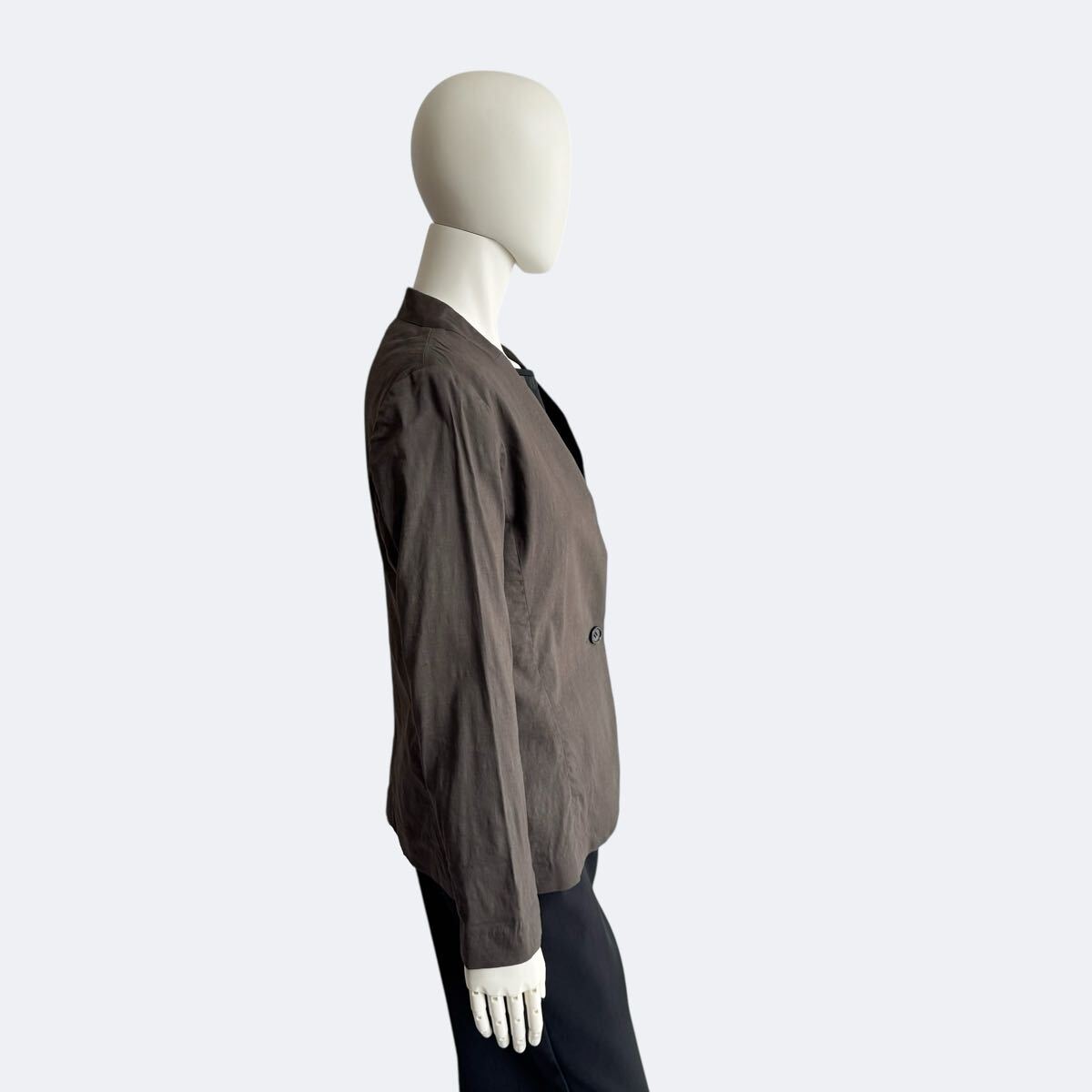 theory luxe セオリーリュクス ジャケット カーキ レディース 麻_画像4