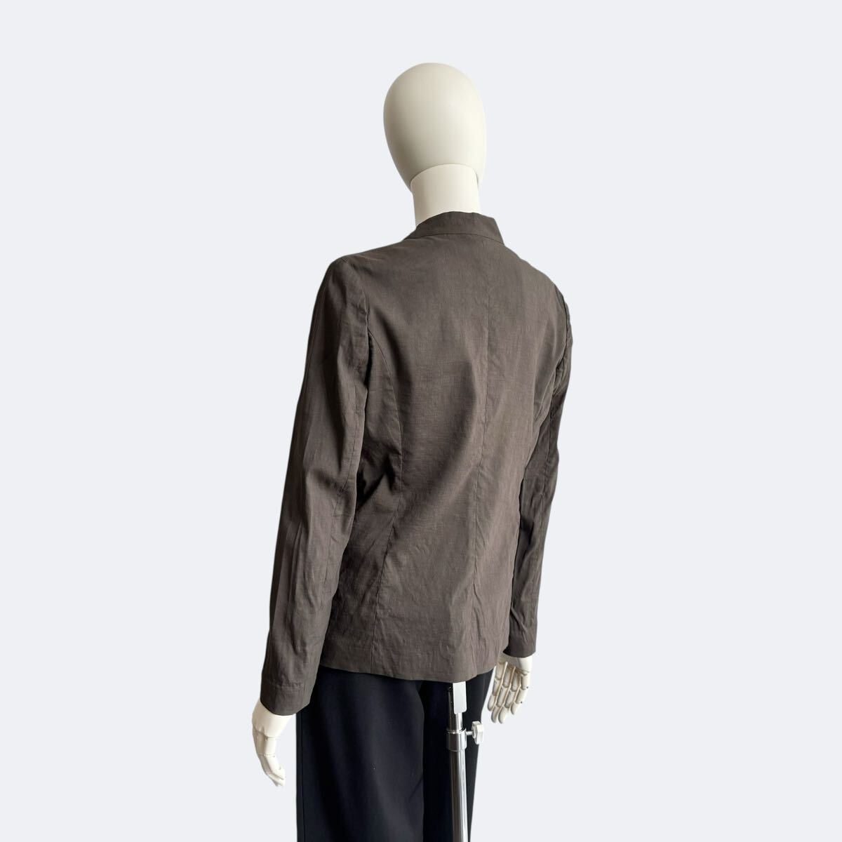 theory luxe セオリーリュクス ジャケット カーキ レディース 麻_画像5