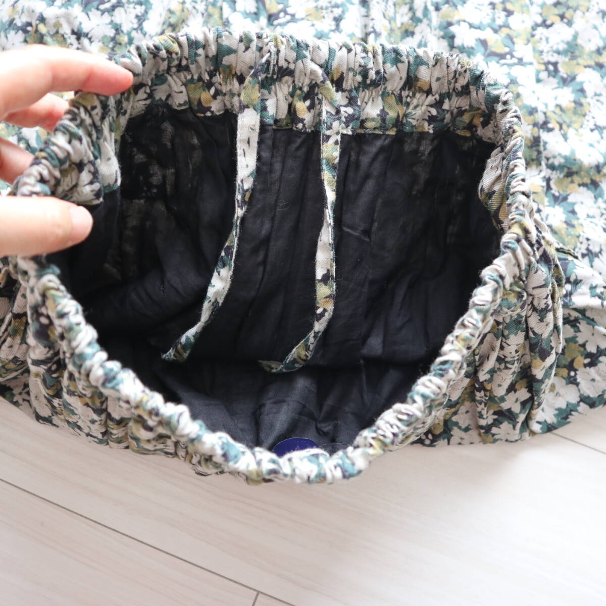 美品！秋冬★ichi-イチ-　ICHI ★ソフトビエラ花柄スカート/ウエスト総ゴム?ドローコード/サイズF（W66～92)