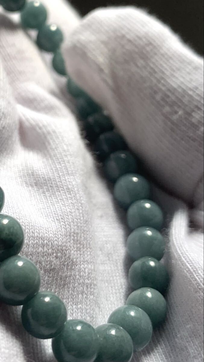 入りコン沢青翡翠 糸魚川本翡翠ブレスレット ヒスイ ヒーリング コン沢 ひすい 天然石 A貨 無処理勾玉お守り魔除けパワーヒーリング_画像3