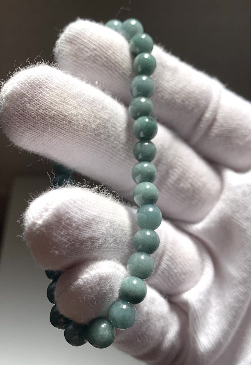 入りコン沢青翡翠 糸魚川本翡翠ブレスレット ヒスイ ヒーリング コン沢 ひすい 天然石 A貨 無処理勾玉お守り魔除けパワーヒーリング_画像4