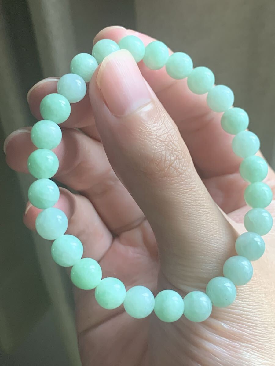 最上級糸魚川本翡翠ブレスレット ヒスイ 翡翠 ヒーリング コン沢 ひすい 天然石 A貨 無処理勾玉お守り魔除けパワーヒーリング根付け_画像1