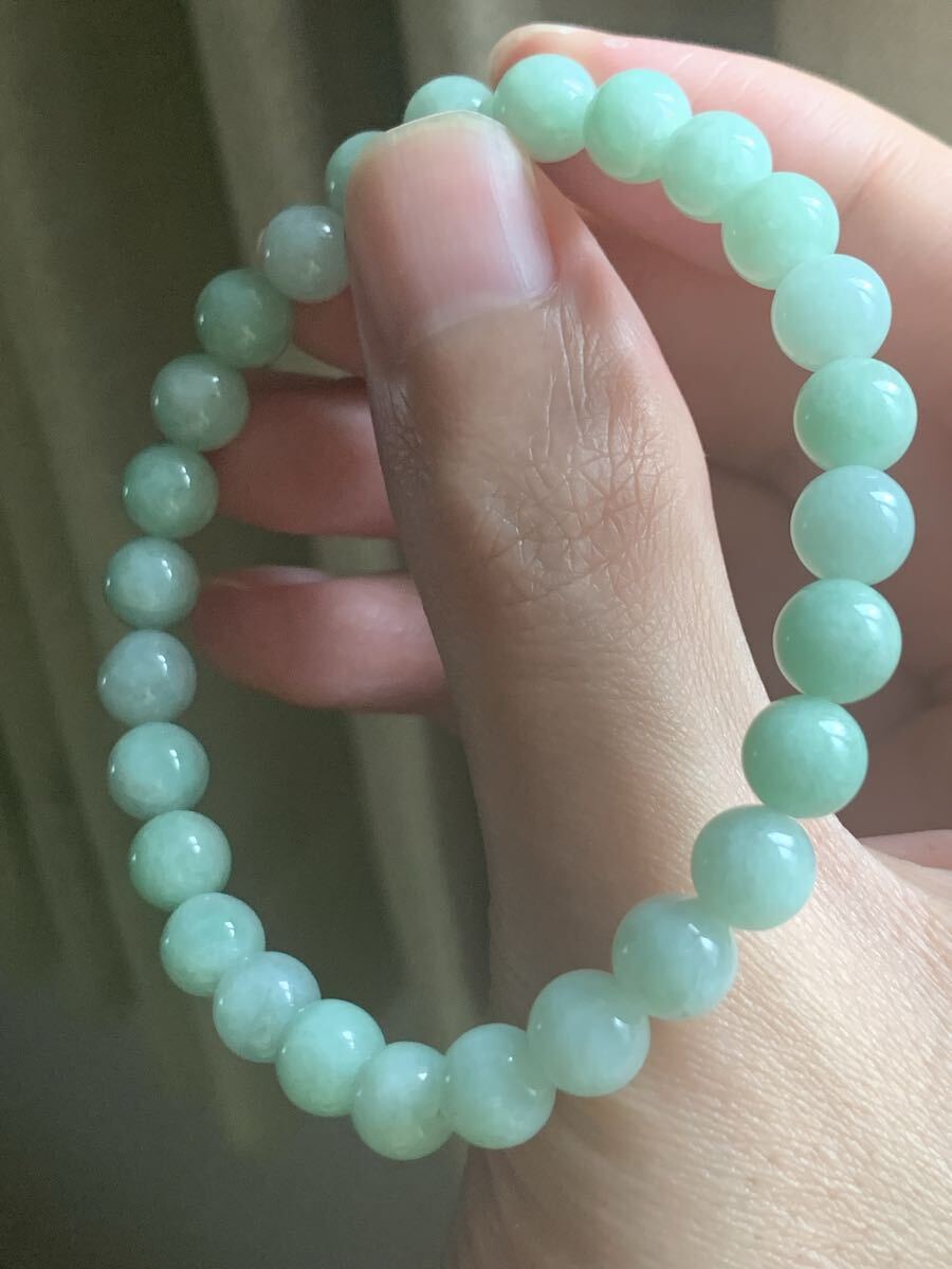最上級糸魚川本翡翠ブレスレット ヒスイ 翡翠 ヒーリング コン沢 ひすい 天然石 A貨 無処理勾玉お守り魔除けパワーヒーリング根付け_画像2