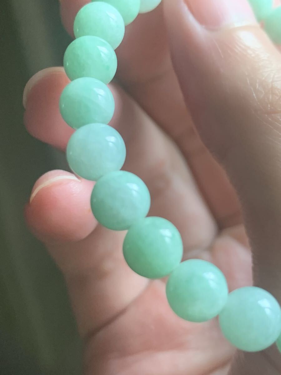 最上級糸魚川本翡翠ブレスレット ヒスイ 翡翠 ヒーリング コン沢 ひすい 天然石 A貨 無処理勾玉お守り魔除けパワーヒーリング根付け_画像4
