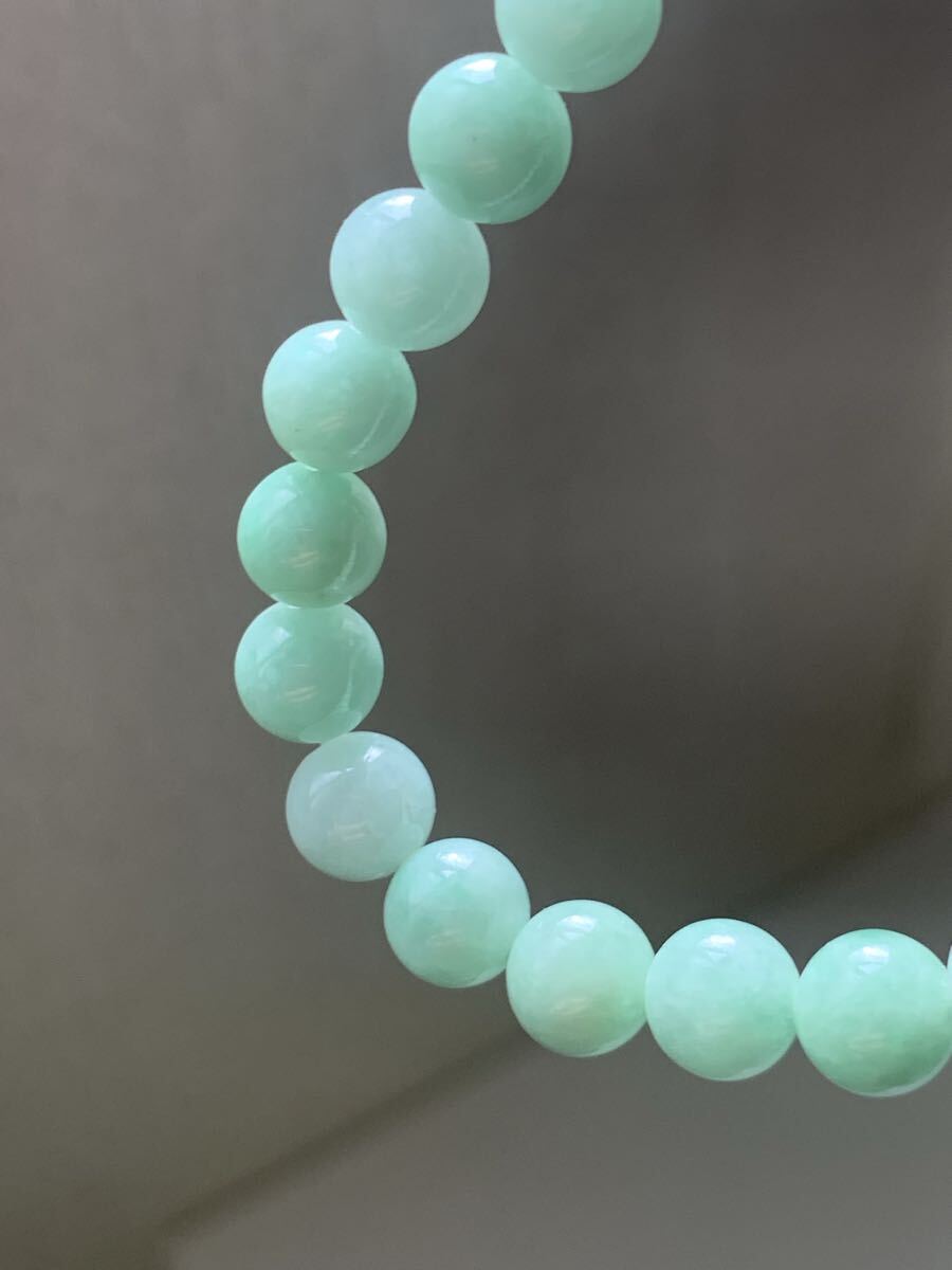 最上級糸魚川本翡翠ブレスレット ヒスイ 翡翠 ヒーリング コン沢 ひすい 天然石 A貨 無処理勾玉お守り魔除けパワーヒーリング根付け_画像6