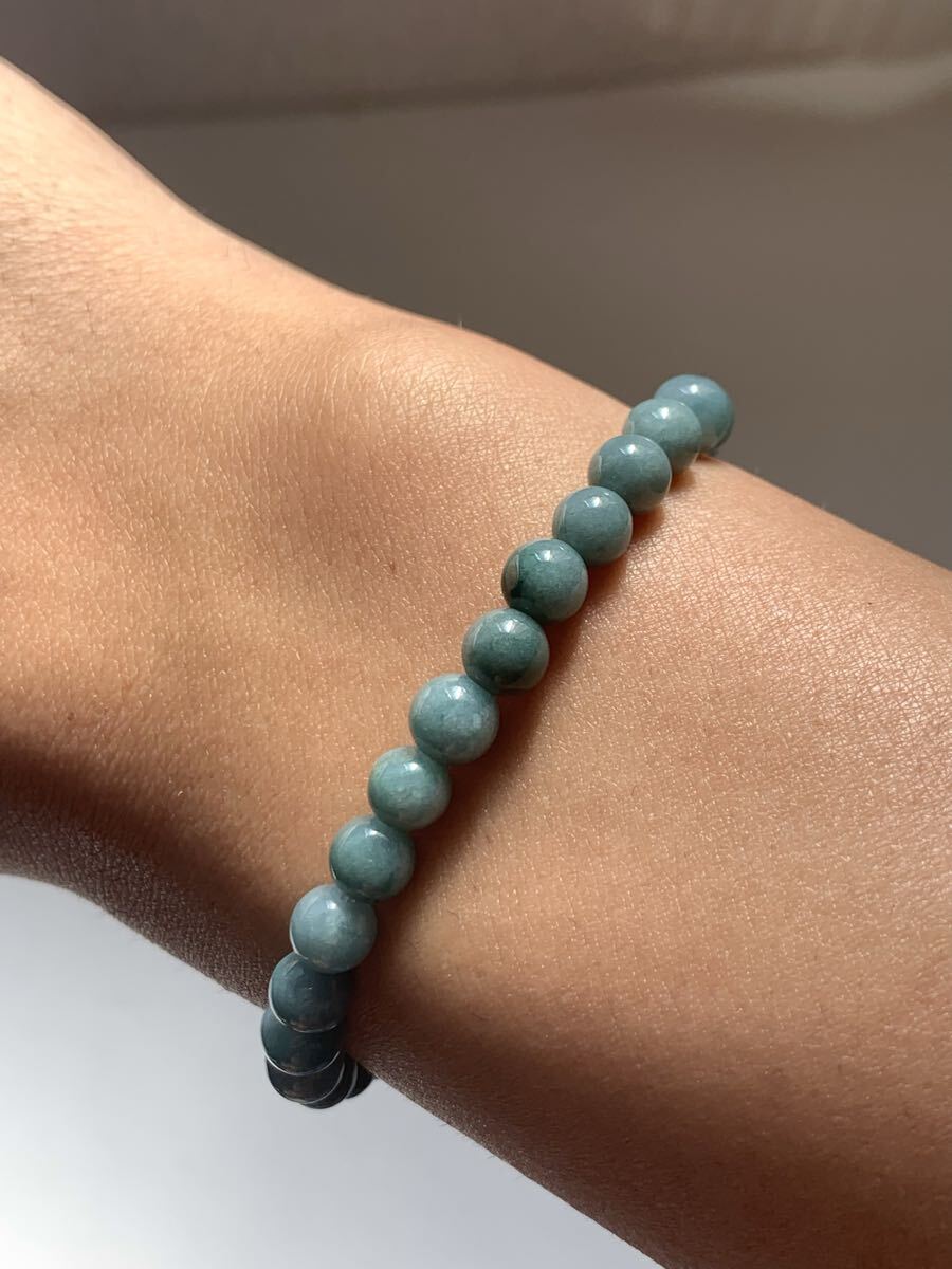 入りコン沢青翡翠 糸魚川本翡翠ブレスレット ヒスイ ヒーリング コン沢 ひすい 天然石 A貨 無処理勾玉お守り魔除けパワーヒーリング_画像1