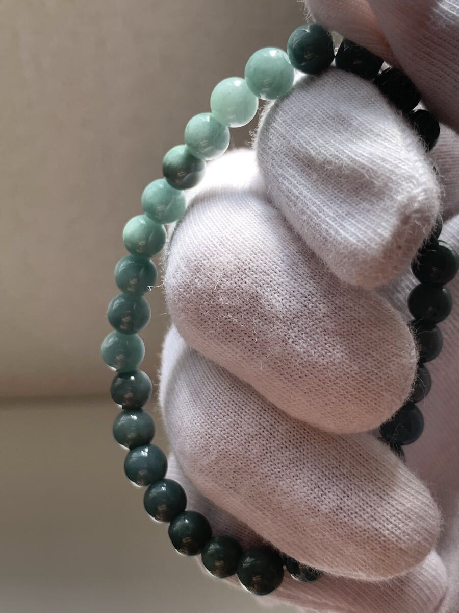 入りコン沢青翡翠 糸魚川本翡翠ブレスレット ヒスイ ヒーリング コン沢 ひすい 天然石 A貨 無処理勾玉お守り魔除けパワーヒーリング_画像5